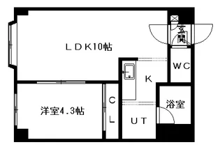 カサブランカ【405号室】の間取り
