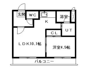 エポック南7条館【3階】の間取り