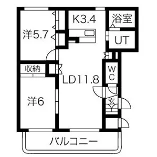 LIFE畔田【3階】の間取り
