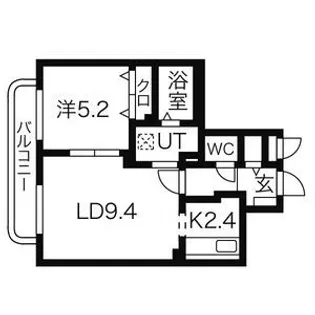 パークコート中島【3階】の間取り