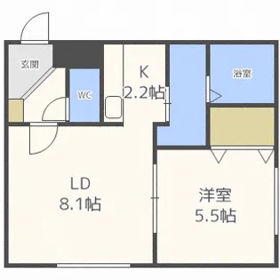 イーシティ山鼻【3階】の間取り