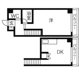 1DKの間取り画像