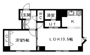 フェニックス円山【1階】の間取り