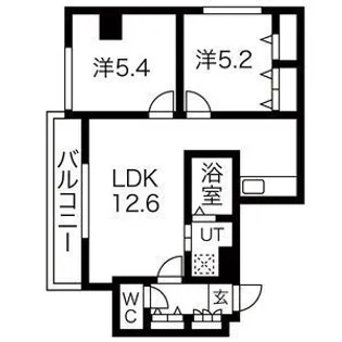 ラビエ円山【501号室】の間取り