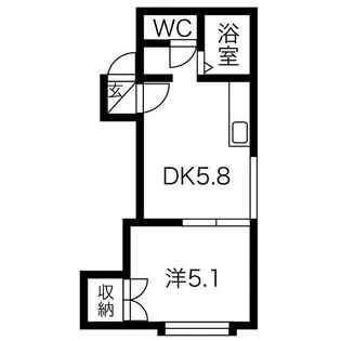 クルーズハウス南5条【203号室】の間取り