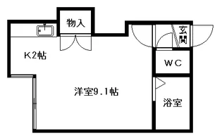 クルーズハウス南5条【2階】の間取り