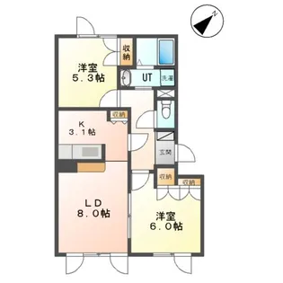 グレートヴュー【102号室】の間取り