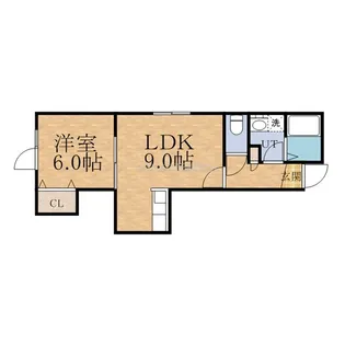 1LDKの間取り画像
