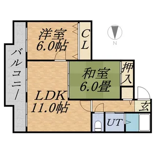 サンシャイン中島公園【401号室】の間取り