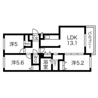 オール裏参道【3階】の間取り