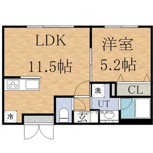 エヴァ北円山【3階】の間取り