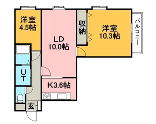 山鼻コンパウンド【0205号室】の間取り