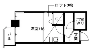 オパス南5条【306号室】の間取り