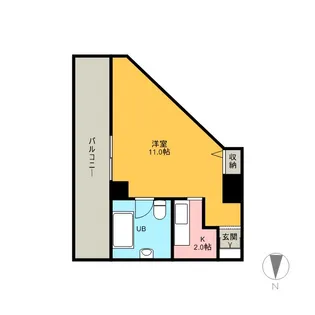 1Kの間取り画像