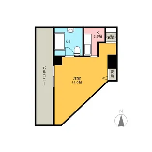 1Kの間取り画像