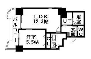 ティアラ中島公園ウエストサイド【13階】の間取り