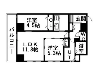 レジディア南1条【7階】の間取り