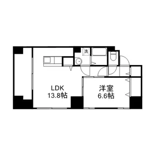 ビッグタワー大通公園【11階】の間取り