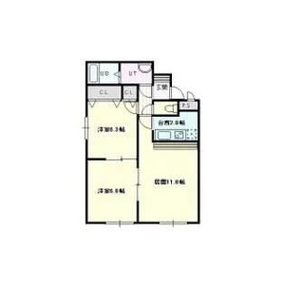 リバティ宮の森【2階】の間取り