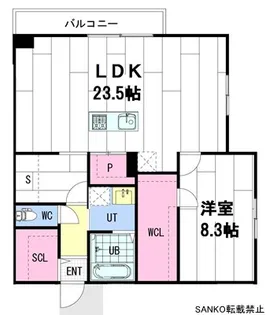 ピオネロ伏見【2階】の間取り