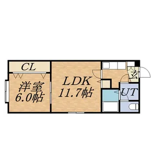 ラテルネ公園通り【101号室】の間取り