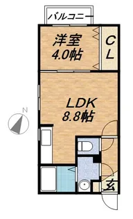 メイプルメゾン創成川公園【3階】の間取り