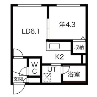 ELLE南麻生 (エル南麻生)【4階】の間取り