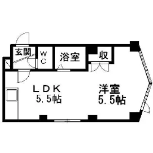 メゾンドボワール円山【1階】の間取り