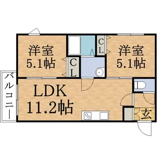 TREVENTI美術館西【1階】の間取り