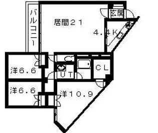 宮の森ウルビス【3階】の間取り