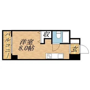 メゾンエクレーレ近代美術館【0406号室】の間取り