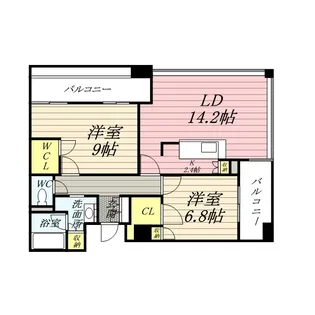 ラフィネタワー札幌南3条【12階】の間取り