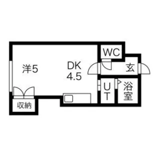フラット蒼【4階】の間取り