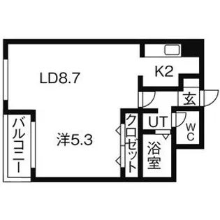 ハウスオブリザ南9条【00502号室】の間取り