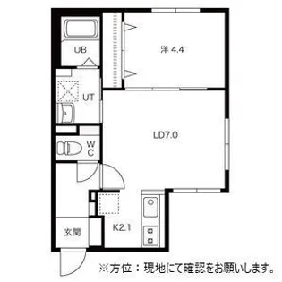 フェリーチェ琴似【4階】の間取り