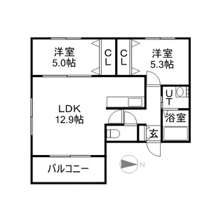 ビンゴ1ST【5階】の間取り