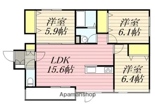 北海道札幌市西区西町南19丁目【マンション】の間取り