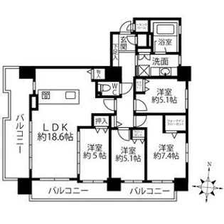 クリオ円山鳥居前【9階】の間取り