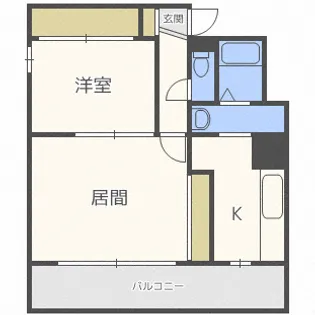 HK大通ハイム【0401号室】の間取り