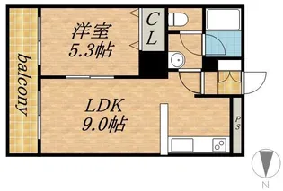 メゾン旗矢【0302号室】の間取り