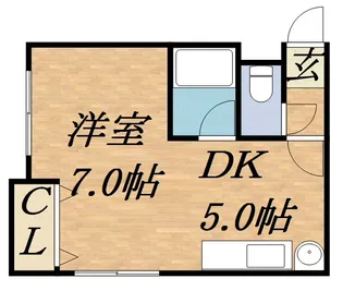 WOOD611【105号室】の間取り