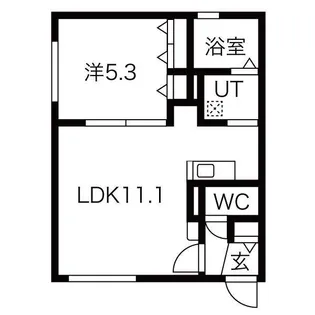 プランタン円山【4階】の間取り