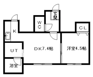 イーストコートⅡ【0203号室】の間取り