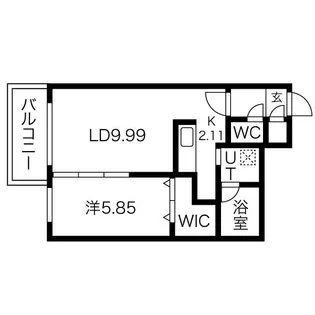 シエル山鼻【4階】の間取り