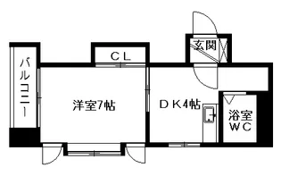 キャッスル北沢札幌【3階】の間取り