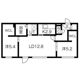 ブルーイング大通東【4階】の間取り