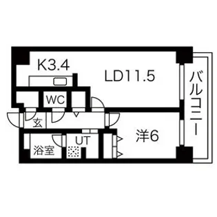 D’グラフォート札幌ステーションタワー【28階】の間取り