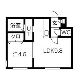 ING南8条【302号室】の間取り