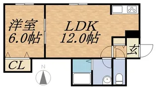 ノーブル円山【201号室】の間取り