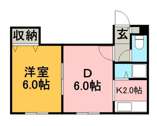 プラザイン桑園【205号室】の間取り